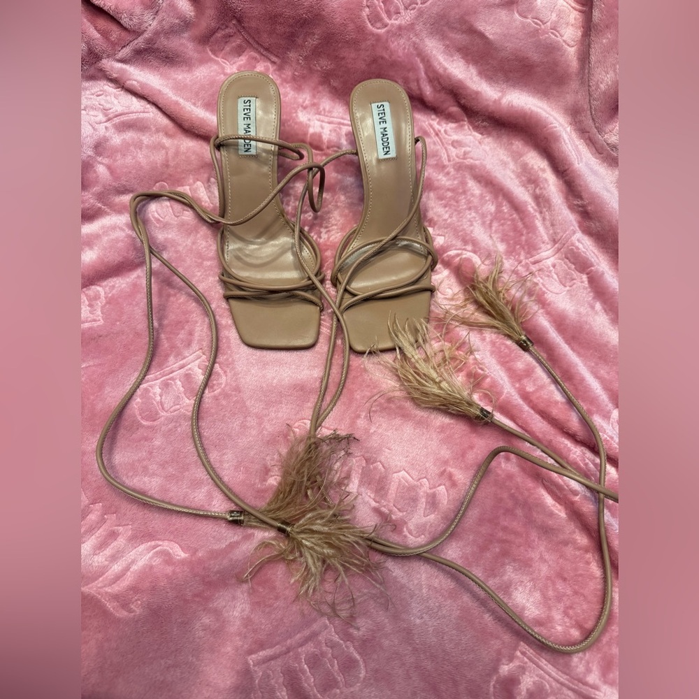 Steve Madden Tan Strappy Heels